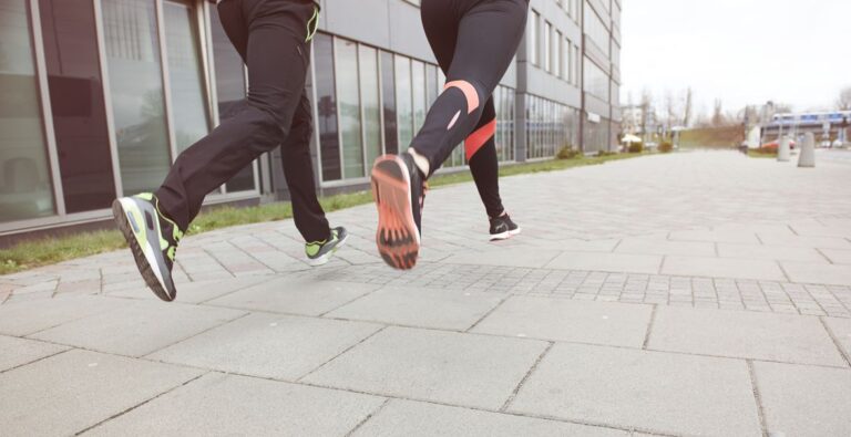 Positionnement des pieds pour courir