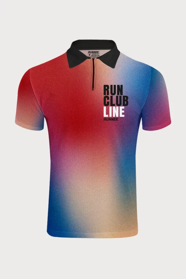 Polo Athlétisme manches courtes zippé Runnek