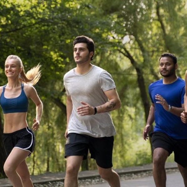 Courir entre collègues