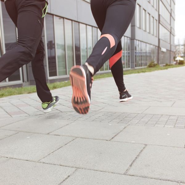 Positionnement des pieds pour courir
